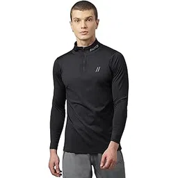 ATICX Men’s Slim Fit Polyester Full Sleeve T Shirt - Compression Tight Top Base Layer with Zip for Gym, Cycling, Running-picture-26
