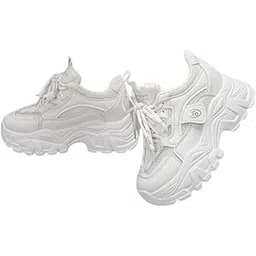 ATIF Enterprises Women's Sport Synthetic Leather Solid Lace-Up Casual Lightweight Comfortable for Running Walking Shoes-picture-19