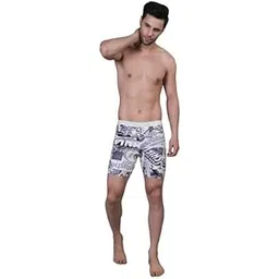 atimuna Men's Printed Slim-Fit High-Waist Swim Bottoms - Stylish Swimwear for Comfort and Confidence (XXL, PRINTED)-picture-47