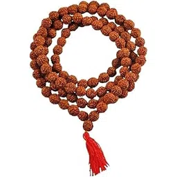 Atishiv Original Rudraksha Mala Brown - 7-8 mm with Certificate for Wearing and Japa Mala - Kanthi Mala - 5 Mukhi Mala, 108 Beads for puja Jaap-picture-48
