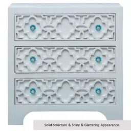 Atom 1.25 Inch Blue Crystal Glass Melon Marigold Flower Cabinet Door knob image 4