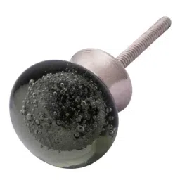 Atom 1.25 Inch Natural Small Handmade Glass Bubble Cabinet Door knob-picture-32