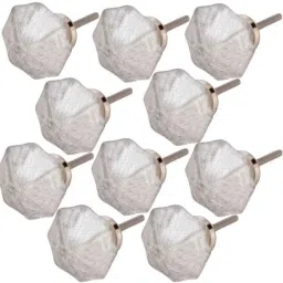 Atom GK003 Silver Crystal Glass Cabinet Door knob (Pack of 10)-picture-37