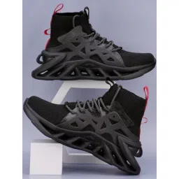 Atom Men's Alpha SoftBounce Black Running Shoes-picture-21