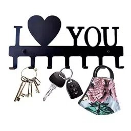 Atom Metal I Love You Black Key Holder, WH007-BLK (Pack of 2)-picture-45