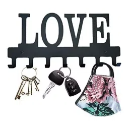 Atom Metal Love Black Key Holder, WH006-BLK (Pack of 2)-picture-48