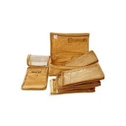 atorakushon Gold-Toned Solid Jewellery Organiser With 5 Pocket Pouches-picture-10