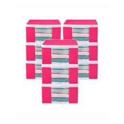 atorakushon Pink Set of 9 Clothes Storage Organiser Bags-picture-12