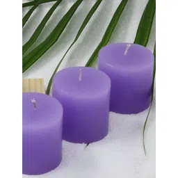 atorakushon Purple 4 pieces Pillar Candle-picture-15