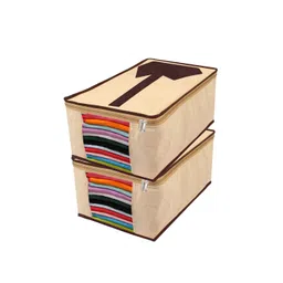 atorakushon Set of 2 Brown Solid Clothes Oraganizer-image-4