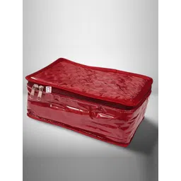 atorakushon Set Of 2 Maroon Solid Jewellery Organizer Necklace Kit Pouch-image-0