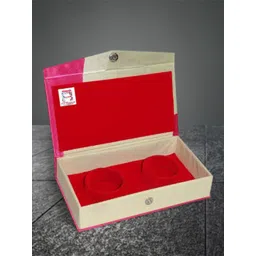 atorakushon Set of 3 Pink & Cream Colored Solid Bangle Organizer-picture-17