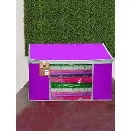 atorakushon Set Of 3 Purple Solid Multi-Utility Organiser-picture-17