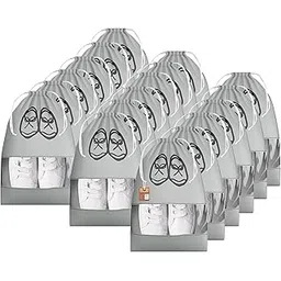 atorakushon Shoe Bag for Travel & Storage Travel Organizer for Women & Men Travel Accessories Shoe Organizer Shoe Bags Pouches Travel Shoe Cover for Travel Essentials Pack of 18 (Grey)-picture-23