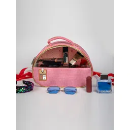 atorakushon Unisex Pink Set Of 2 Textured Vanity Organizers-image-11