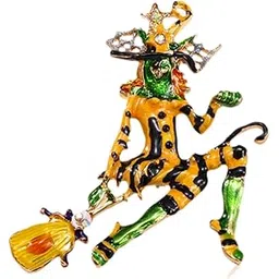 ATORSE Witch Hat Brooch Pin Cartoon Halloween Broom Brooche for Halloween Men Women-picture-37