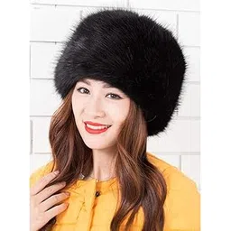 ATORSE Women Warm Winter Russian Fluffy Faux Fur Hat Earwarmer Earmuff Cossak Ski Black-picture-37