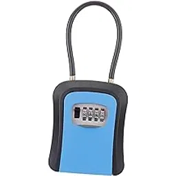 ATORSE Key Storage Lock Box Case Weatherproof For House Keys Multifunctional Sturdy Blue-picture-18