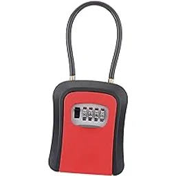 ATORSE Key Storage Lock Box Case Weatherproof For House Keys Multifunctional Sturdy Red-picture-22