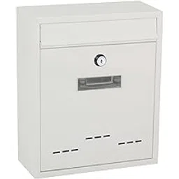 ATORSE Wall Mount Mailbox Lockable Drop Box Rainproof Mail Box for Door Gate Black|Home & Garden-image-11