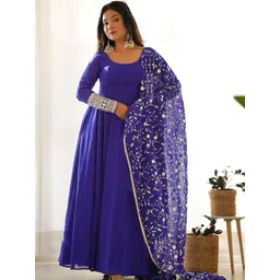 ATOXIC Women Floral Pleated Kurta with Trousers & With Dupatta-picture-25