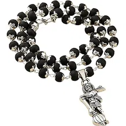 atozee store Original Karungali Mala with Hanuman Ji Locket | Black Ebony Wood Beads Mala | Spiritual Necklace for Men & Women | Meditation, Puja-picture-38