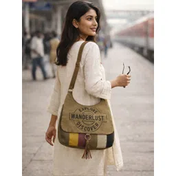 Atri Colourblocked Sling Bag with Tasselled-picture-28