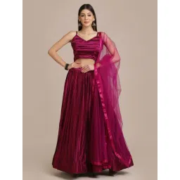 Atsevam Purple Semi-Stitched Lehenga Choli Set With Dupatta-picture-20