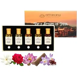 Attarang Top 5 Attars of India for POOJA use | Premium, Alcohol-free Perfume Oils | 5x10ml Devotional Attar Combo Set - Total 50ml-picture-32