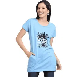 ATTIRIS Tropical Print Tropical Cotton Longline Top-picture-34