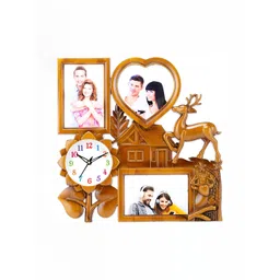 Attractionz Beige & White Textured Contemporary Round Shaped Wall Clock-picture-14