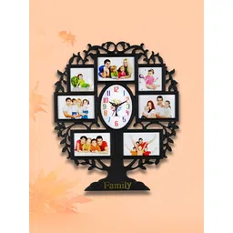 Attractionz Black & White Textured Contemporary Oval Shaped Wall Clock-picture-17