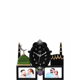 Attractionz Black & White Textured Contemporary Oval Shaped Wall Clock-picture-18