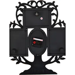 Attractionz Black Contemporary Oval Shaped Analogue Wall Clock image 4