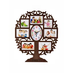 Attractionz Brown and White Analogue Contemporary Wall Clock-image-17