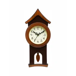 Attractionz Brown Round Contemporary Analogue Wall Clock-picture-21