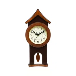 Attractionz Brown Round Contemporary Analogue Wall Clock-picture-23