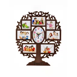 Attractionz Brown Square Contemporary Wall Clock-picture-30