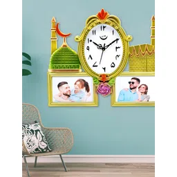 Attractionz Gold-Toned & White Textured Traditional Wall Clock-picture-35