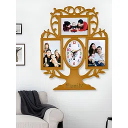 Attractionz HorseHead Gold Toned Contemporary Oval Analogue Wall Clock-picture-18