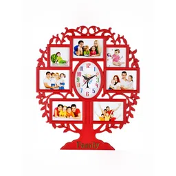 Attractionz Red Oval Contemporary Wall Clock-picture-30