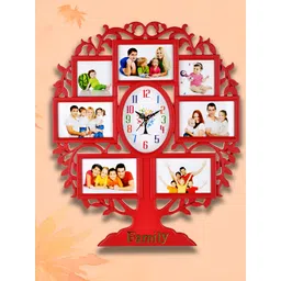 Attractionz Red Oval Contemporary Wall Clock-picture-16