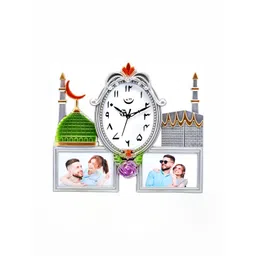 Attractionz Silver-Toned Oval Contemporary Wall Clock-picture-17