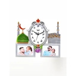 Attractionz Silver-Toned Oval Contemporary Wall Clock-picture-19