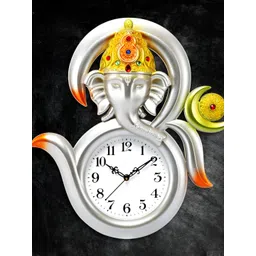 Attractionz Silver-Toned Round Contemporary Wall Clock-picture-13