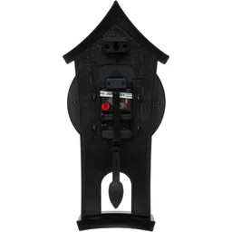 Attractionz SilverToned and Black Analogue Contemporary Wall Clock image 4