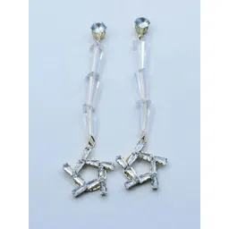 ATTRACTIVE SISTER White Crystal Drop Earrings-picture-24