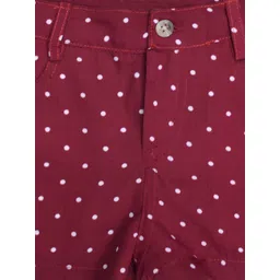 a.t.u.n. A T U N Girls Maroon Printed Shorts image 3