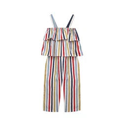 a.t.u.n. A T U N Girls Blue & White Striped Basic Jumpsuit with Layered-picture-28