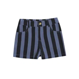 a.t.u.n. A T U N Girls Grey Striped Dora Shorts-picture-23